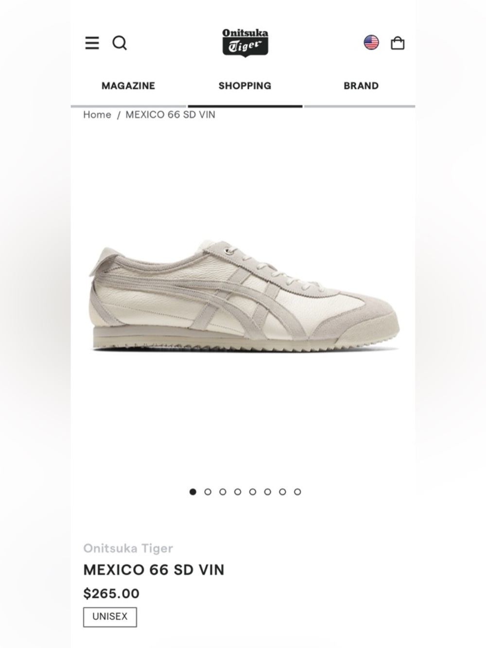 Onitsuka Tiger by Asics Men’s Cream/Tan Mexico 66 Inspired Sneaker